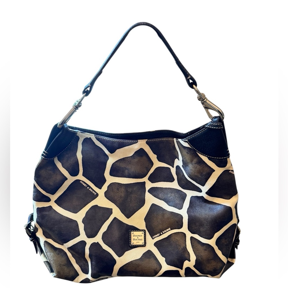 Dooney & Bourke Brown and Cream Giraffe Print Bag